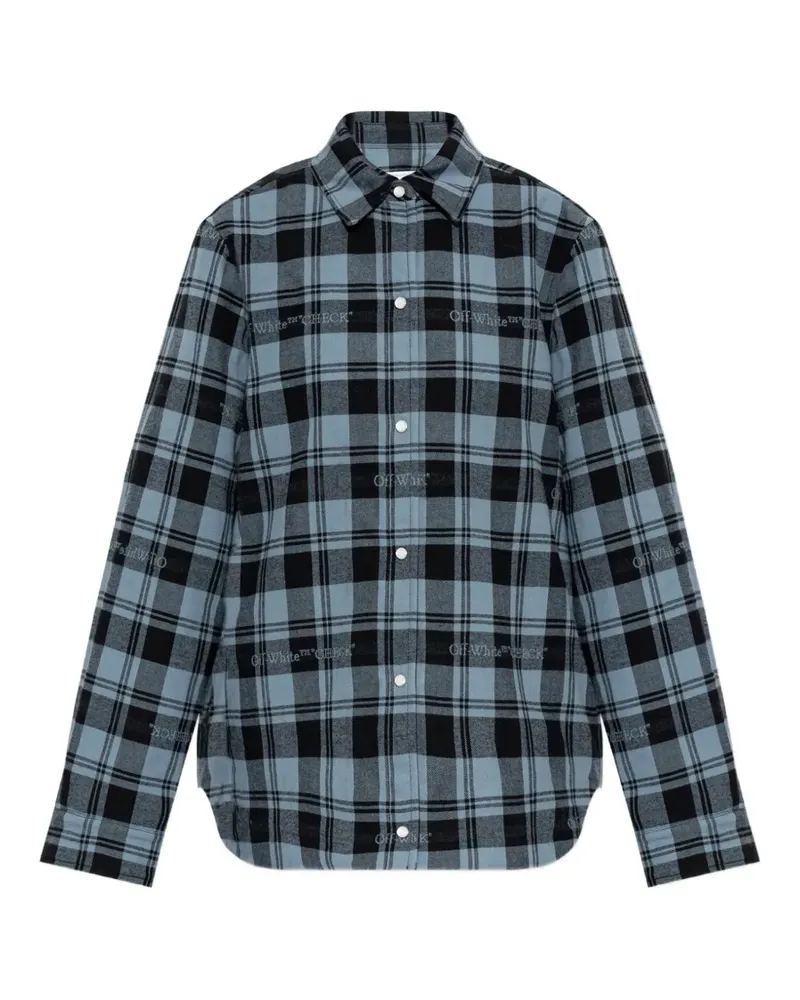 OFF-WHITE checked shirt - Blau Blau
