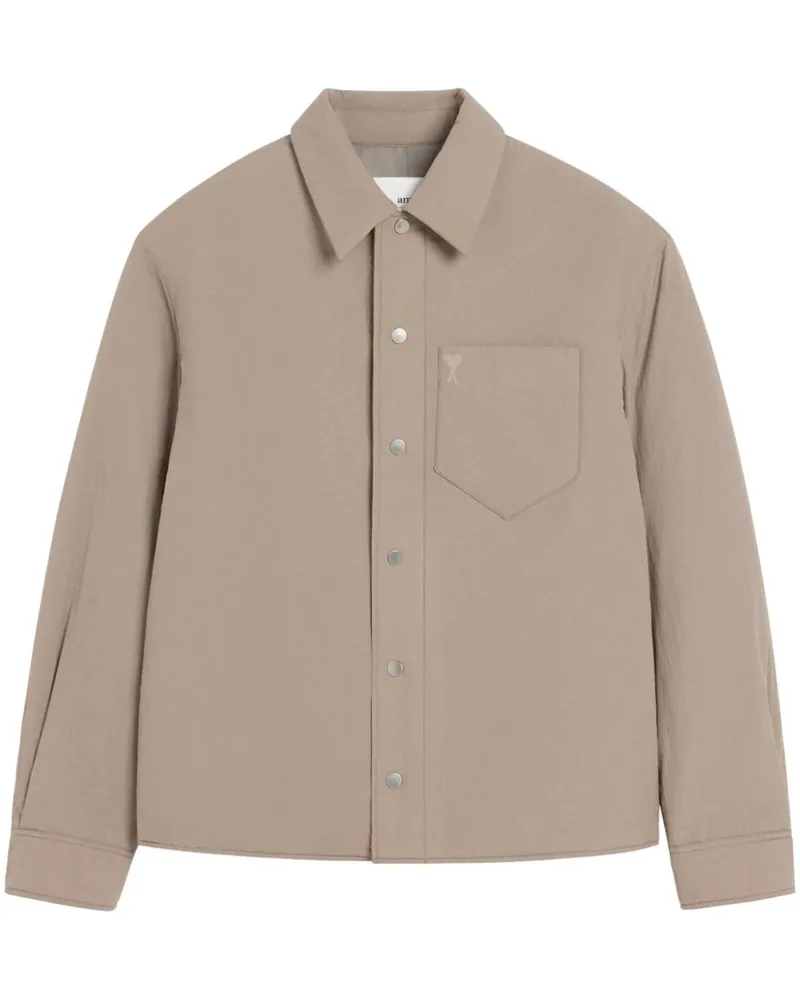 AMI Paris Wattierte Ami de Coeur Jacke - Braun Braun
