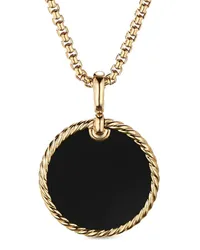 David Yurman 18kt DY Elements Gelbgoldhalskette Schwarz