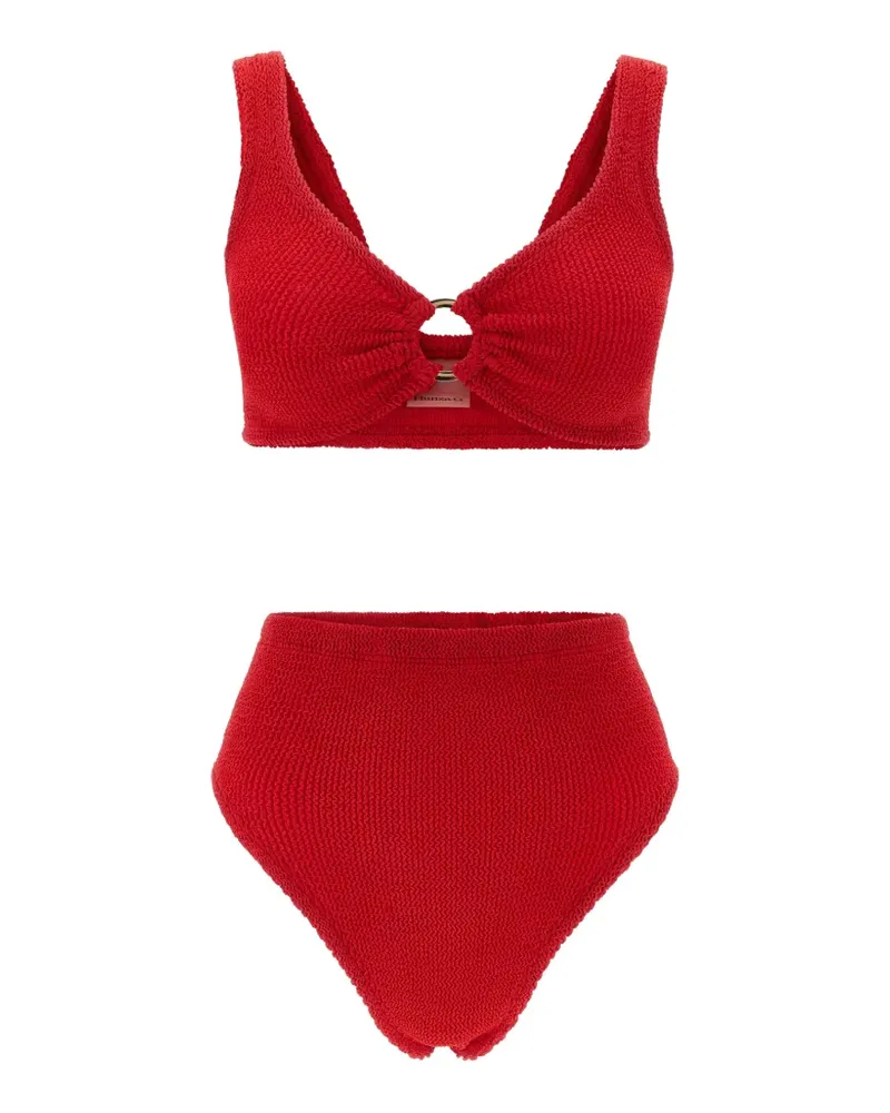 Hunza G Nadine With Gold Hoop Bikini - Rot Rot
