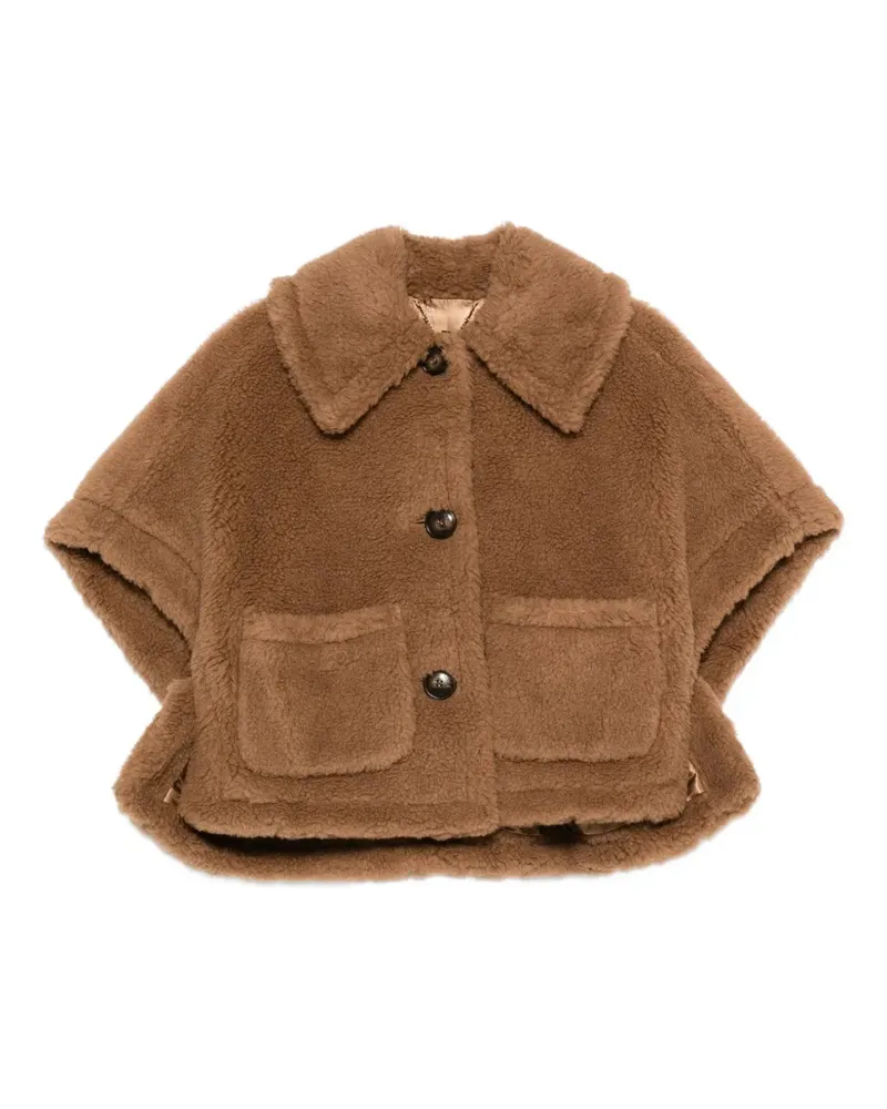 Max Mara Cape mit aufgesetzter Tasche - Braun Braun