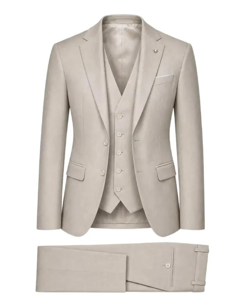 Manuel Ritz single-breasted three-piece suit - Nude Nude