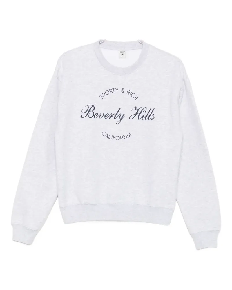 SPORTY & RICH Beverly Hills logo-print sweater - Grau Grau