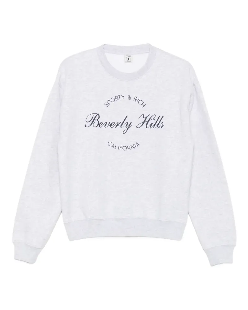 SPORTY & RICH Beverly Hills logo-print sweater - Grau Grau
