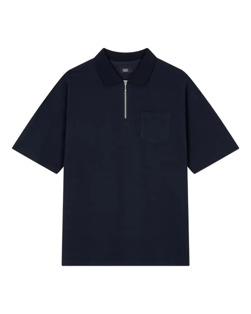 STUDIO TOMBOY Poloshirt mit Brusttasche - Blau Blau