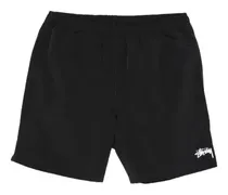 Badeshorts mit Logo-Stickerei - Schwarz