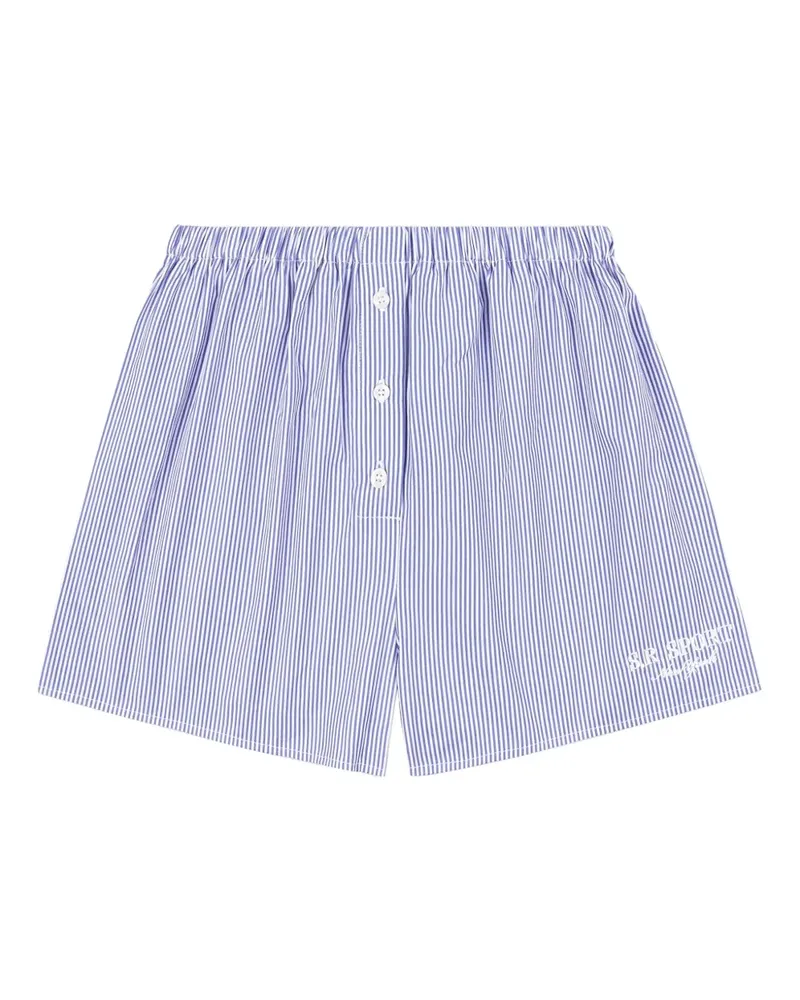 SPORTY & RICH Gestreifte Shorts - Weiß Weiß