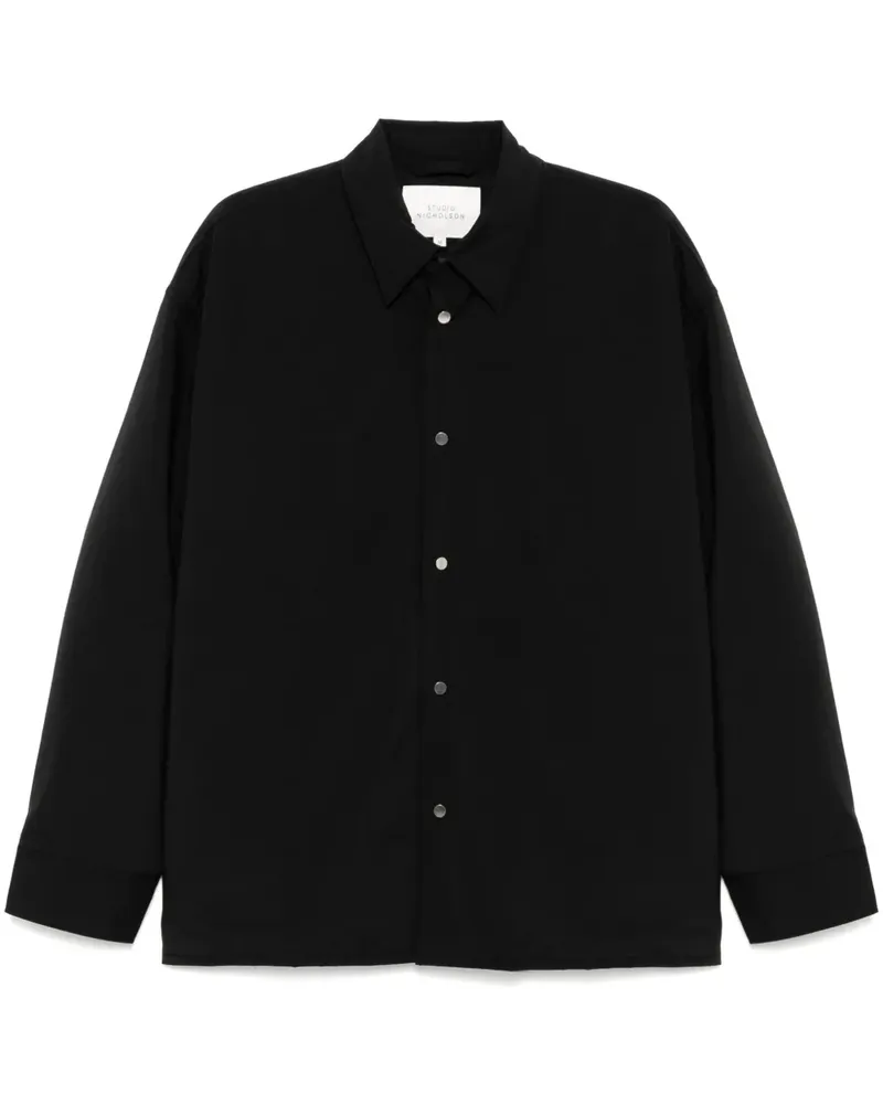 Studio Nicholson Wattierte Troon Jacke - Schwarz Schwarz