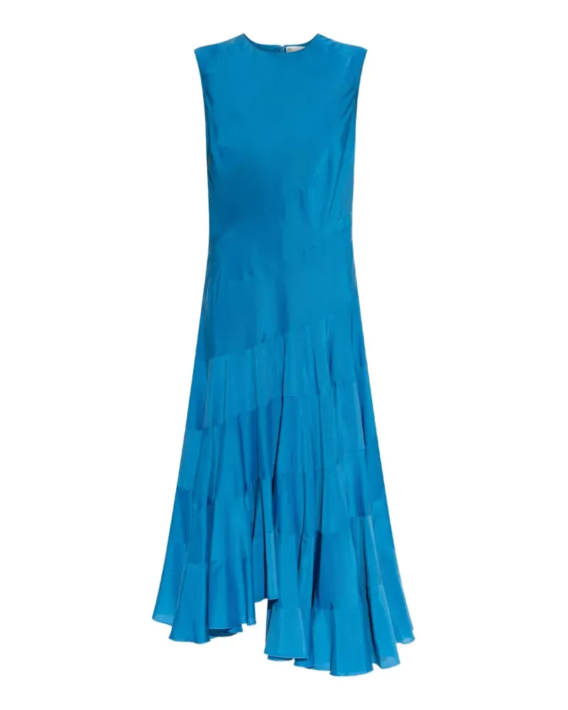 Tory Burch tiered asymmetric maxi dress - Blau Blau