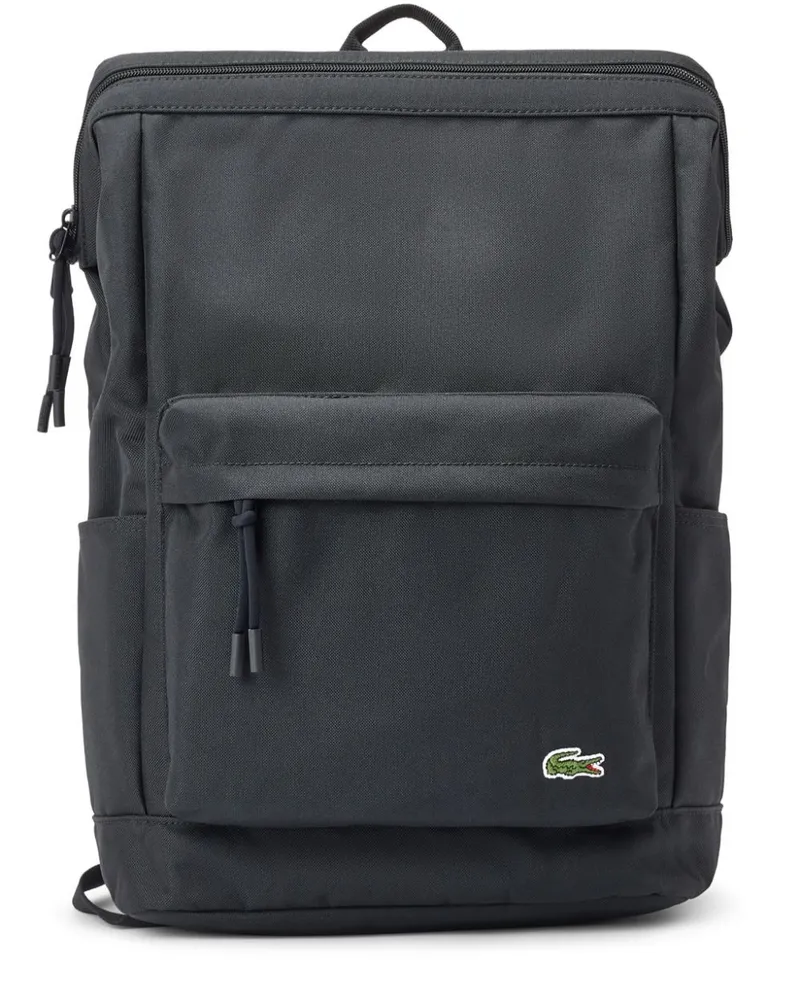 Lacoste Rucksack mit Logo-Patch Schwarz