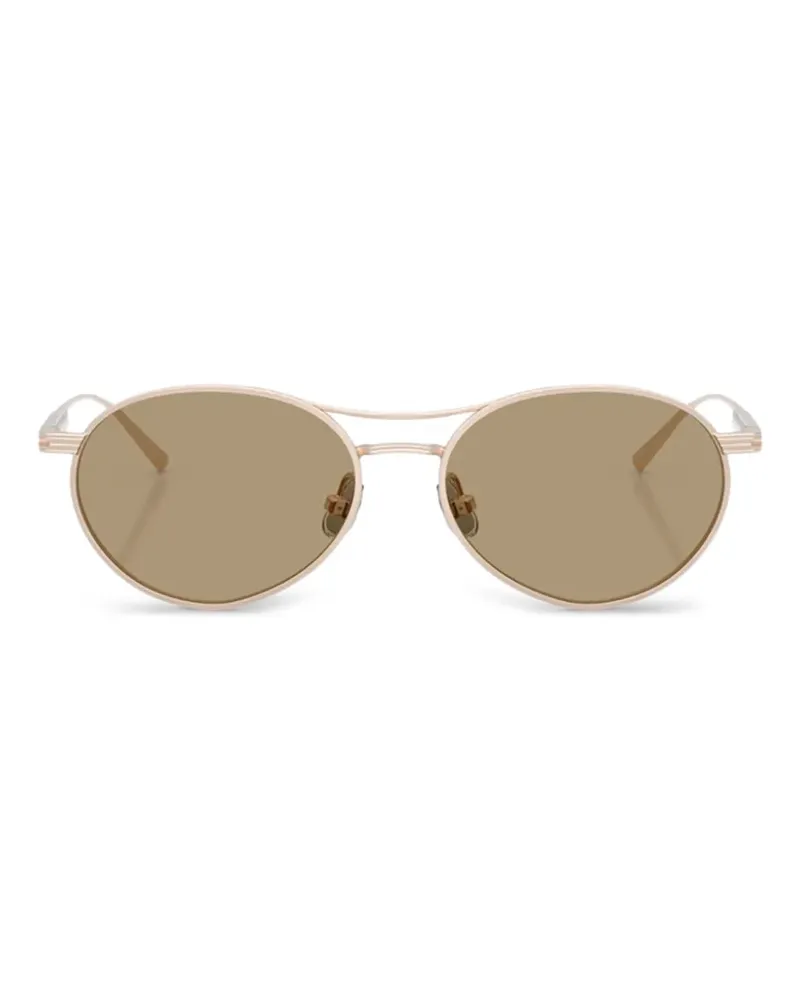 Brunello Cucinelli Carlito B. Sonnenbrille mit rundem Gestell - Gold Gold