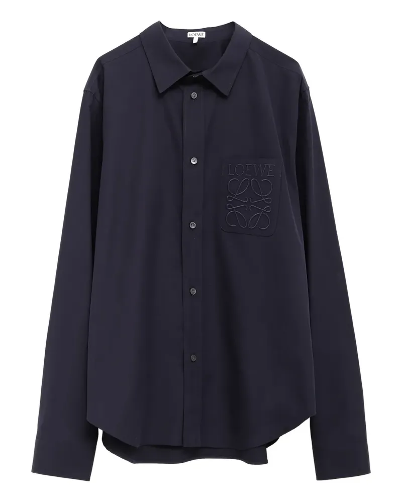 Loewe Hemd mit Anagram-Stickerei - Blau Blau