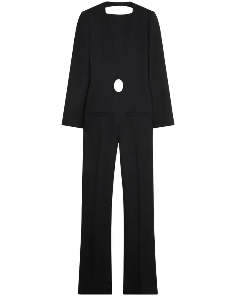 Courrèges Rückenfreier Jumpsuit - Schwarz Schwarz