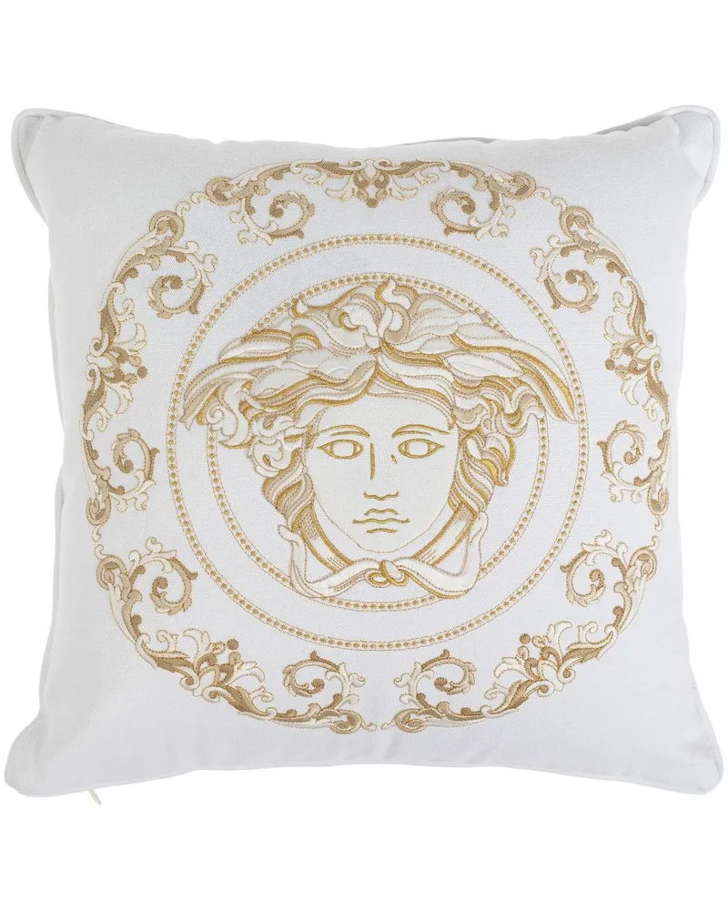 Versace Medusa Gala Kissen (45cm x 45cm) - Weiß Weiß