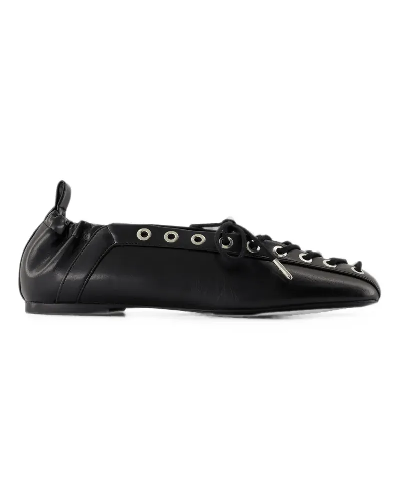 Ganni Ballerinas Eyelets -  - Synthetic - Black - Schwarz Schwarz
