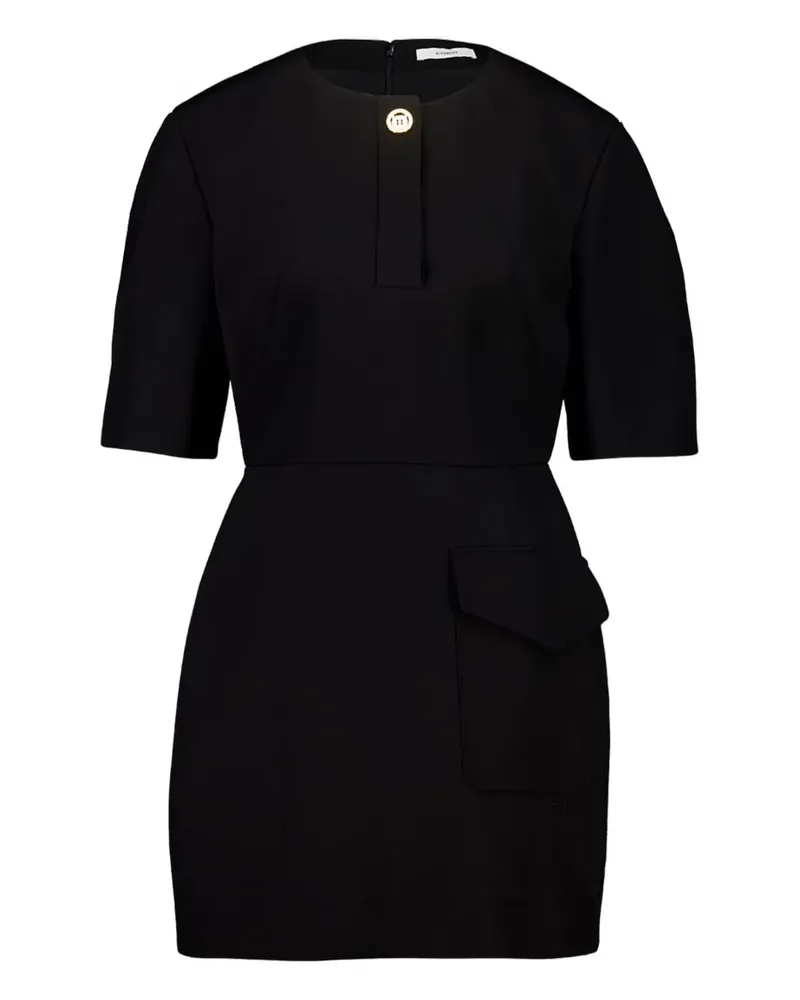 Givenchy Minikleid mit Knopfverschluss - Schwarz Schwarz