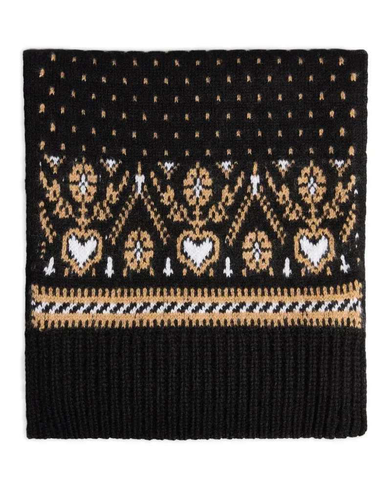 KHAITE Lucrene Schal in Schwarz und Camel Multi Schwarz