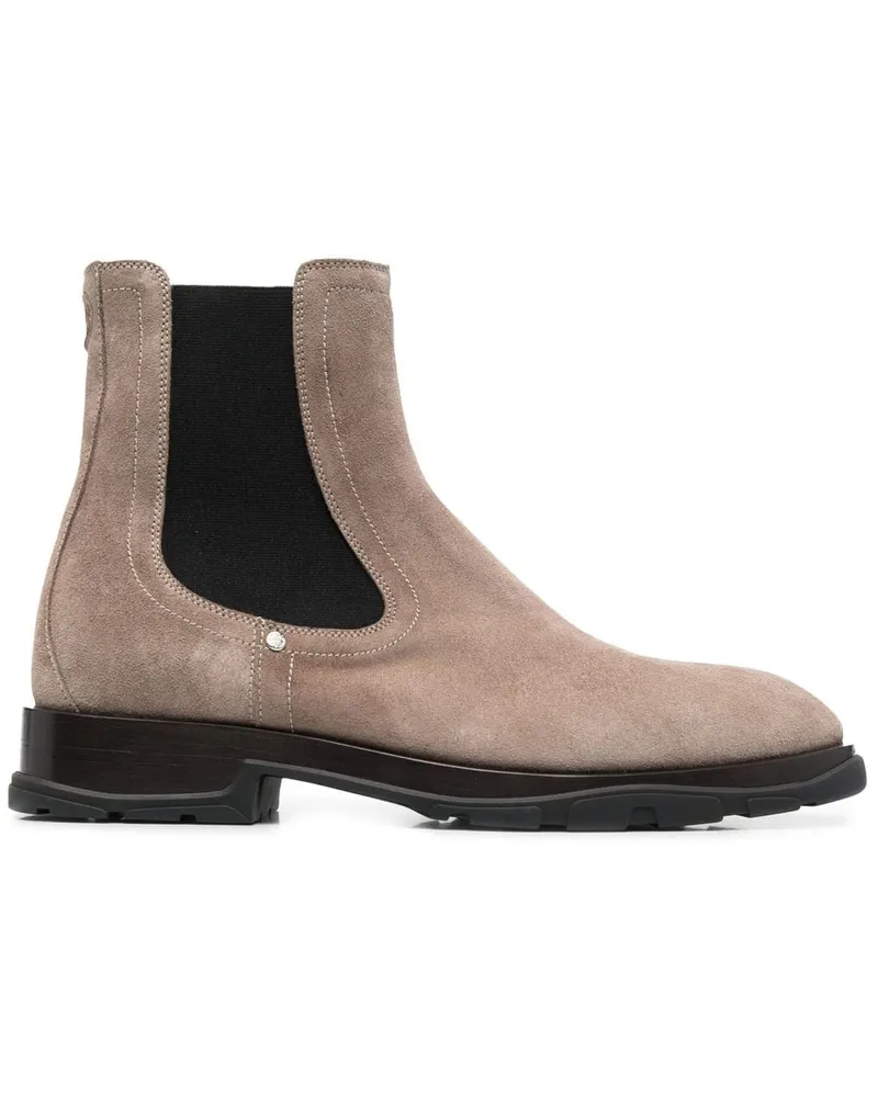 Alexander McQueen Chelsea-Boots aus Wildleder - Nude Nude