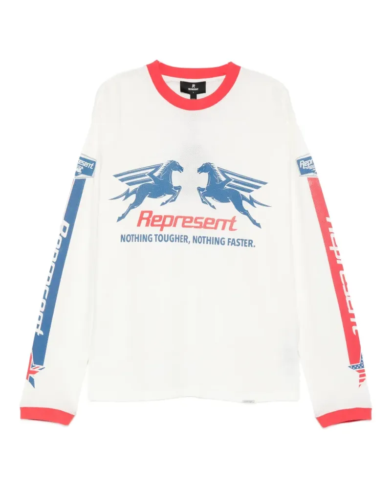 REPRESENT graphic-print long-sleeves T-shirt - Weiß Weiß