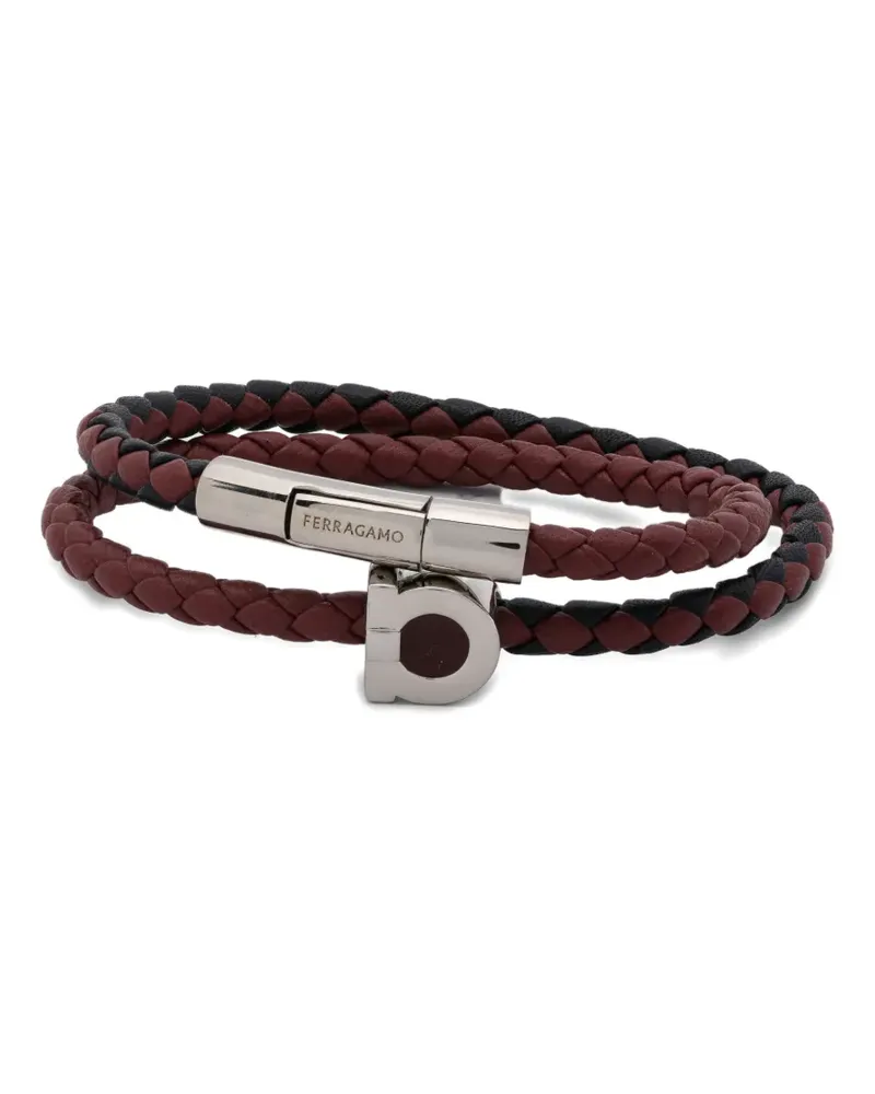 Ferragamo braided double-wrap bracelet - Rot Rot
