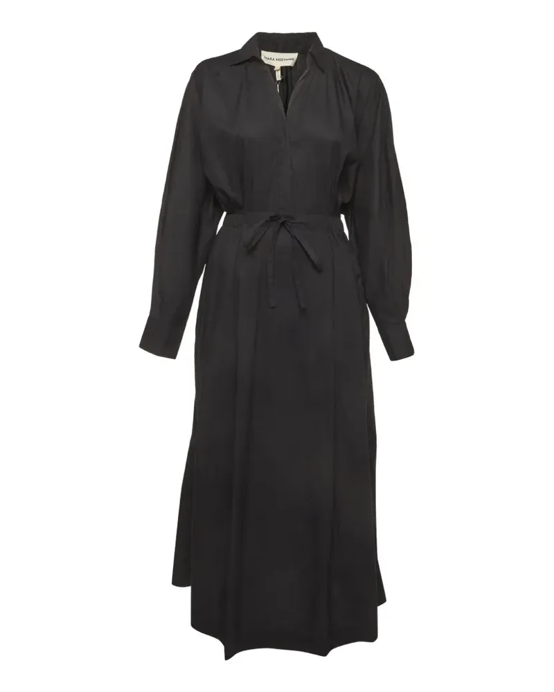 Mara Hoffman Colleen Midikleid mit Puffärmeln - Schwarz Schwarz
