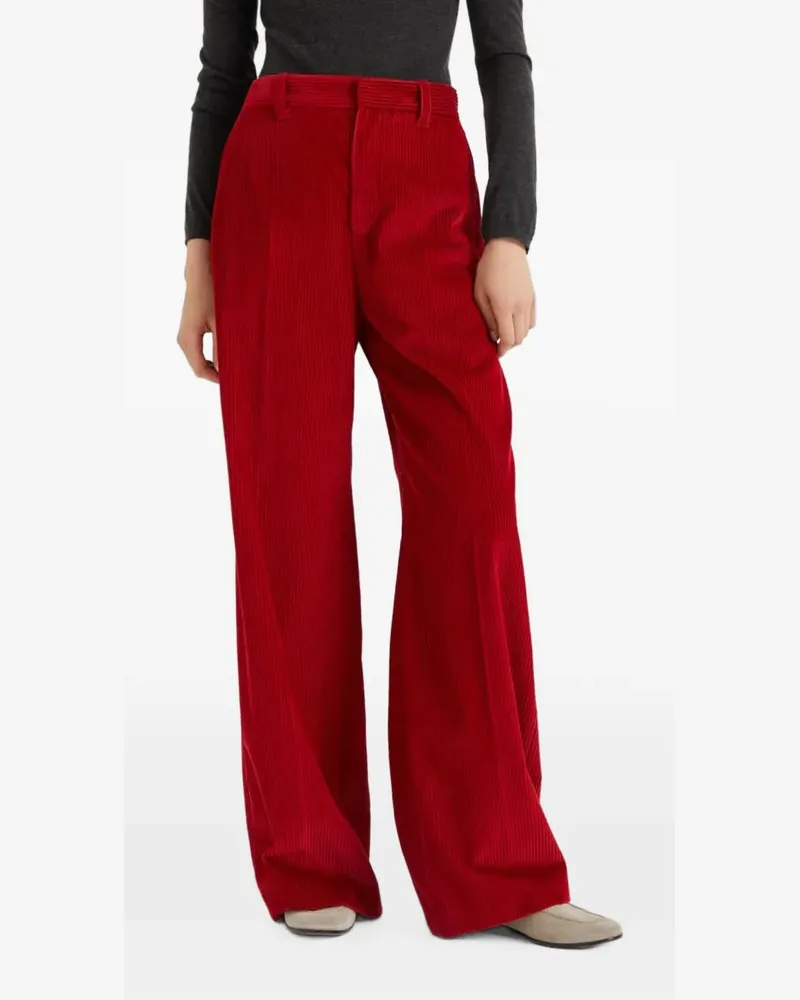 Brunello Cucinelli Straight-Leg-Hose aus Cord - Rot Rot