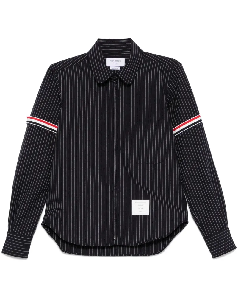 Thom Browne Hemd mit Nadelstreifen - Blau Blau