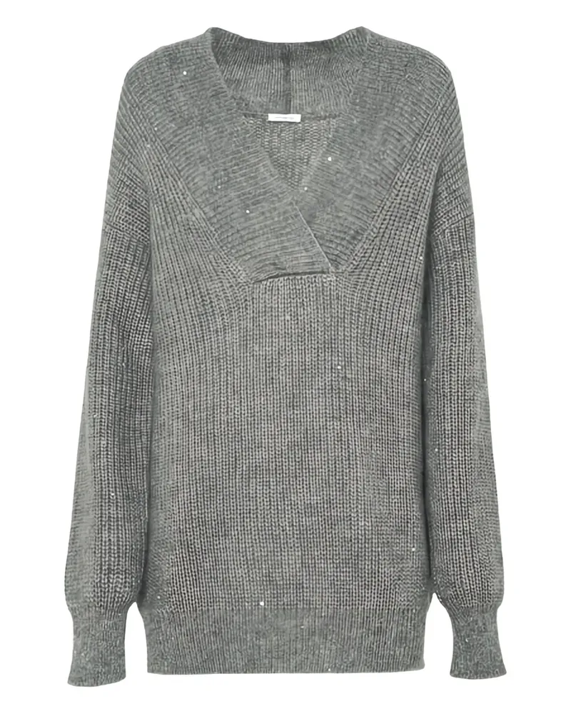 Malo Pullover mit Pailletten - Grau Grau