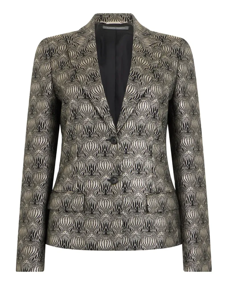 Alberta Ferretti Gemustertes Sakko - Schwarz Schwarz