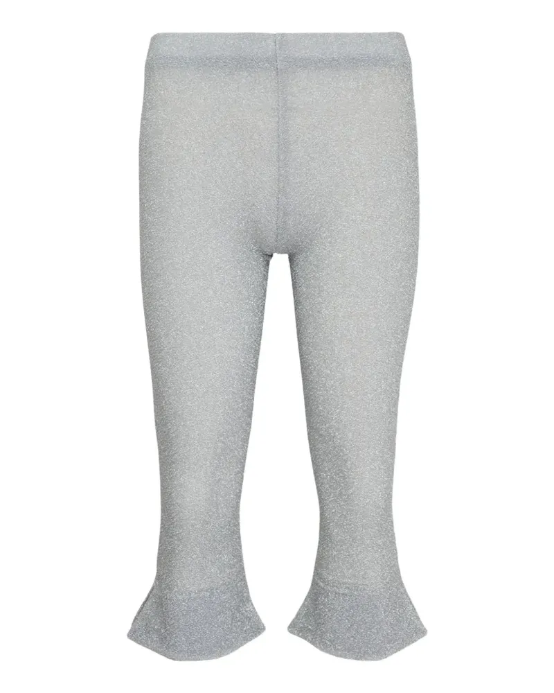 pushBUTTON ruffled trousers - Silber Silber