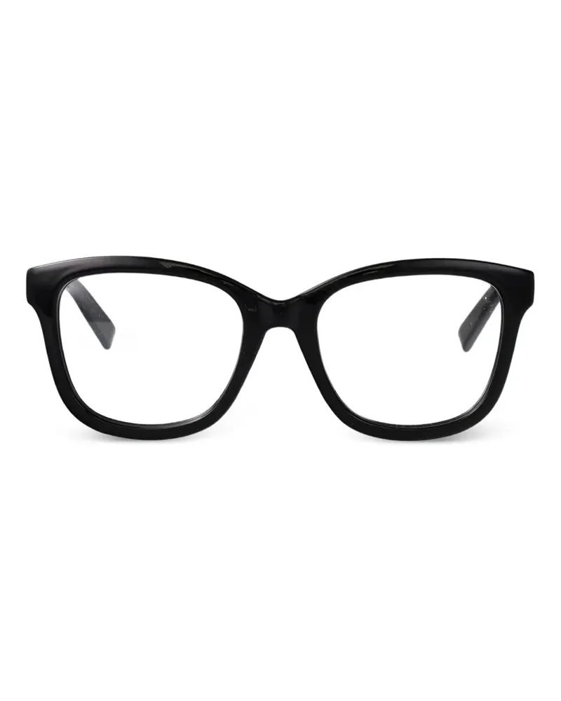 Gucci Web stripe square-frame glasses - Schwarz Schwarz