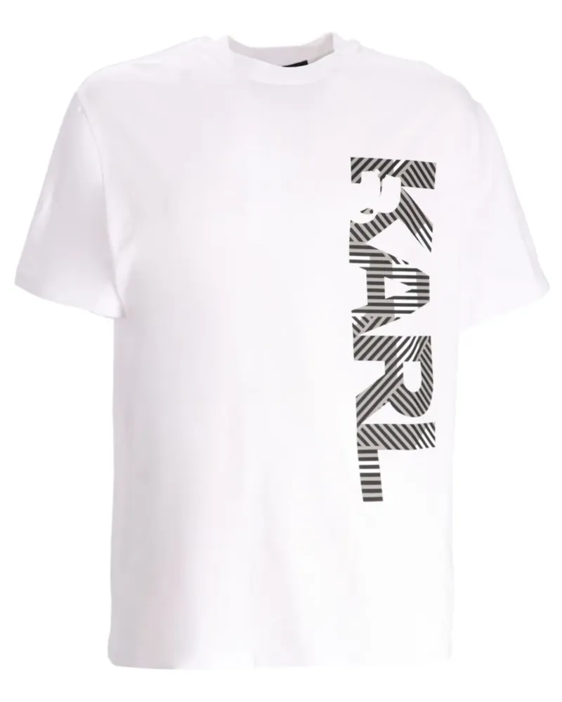 Karl Lagerfeld T-Shirt mit Logo-Print - 10 WHITE 10
