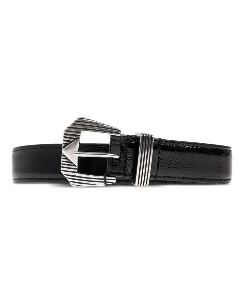 IRO Gürtel aus Lackleder - Schwarz Schwarz