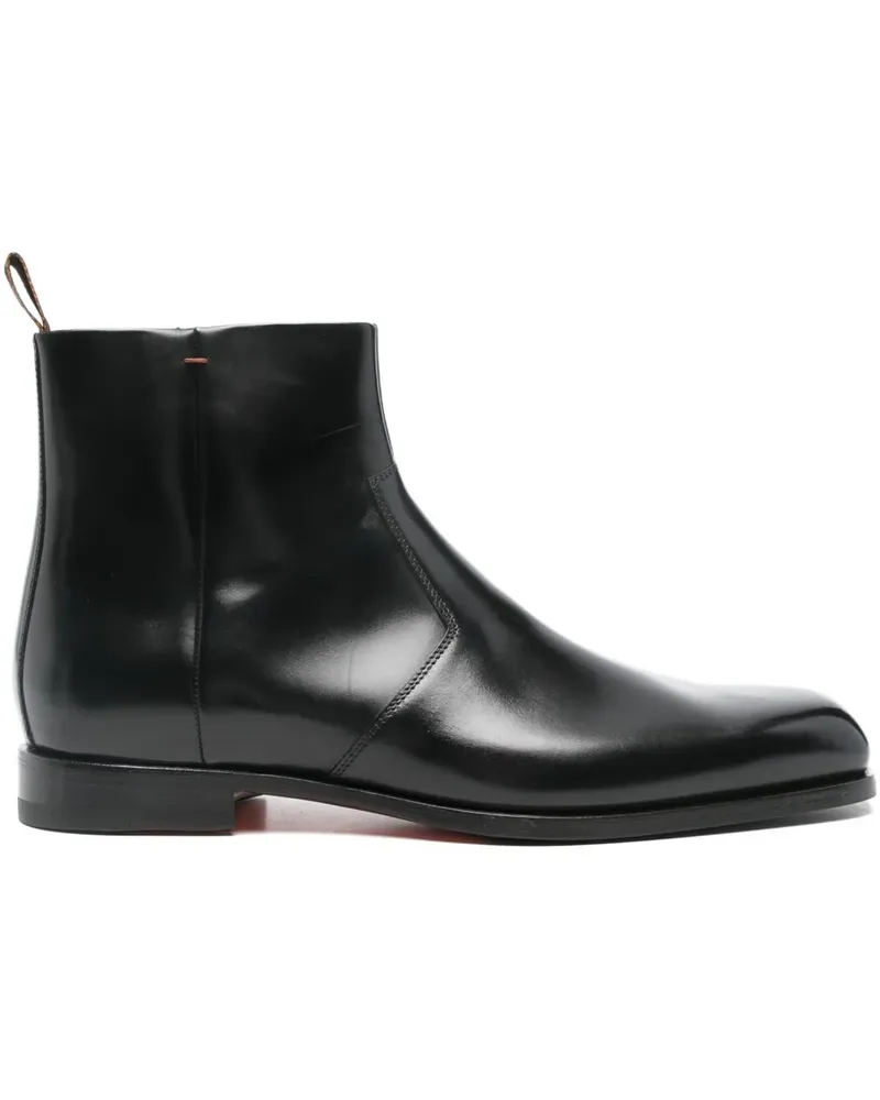 Santoni leather boots - Schwarz Schwarz