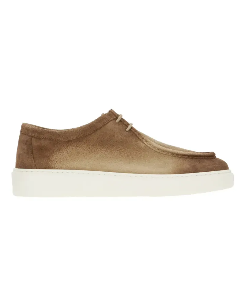 Doucal´s faded-effect suede oxford shoes - Braun Braun