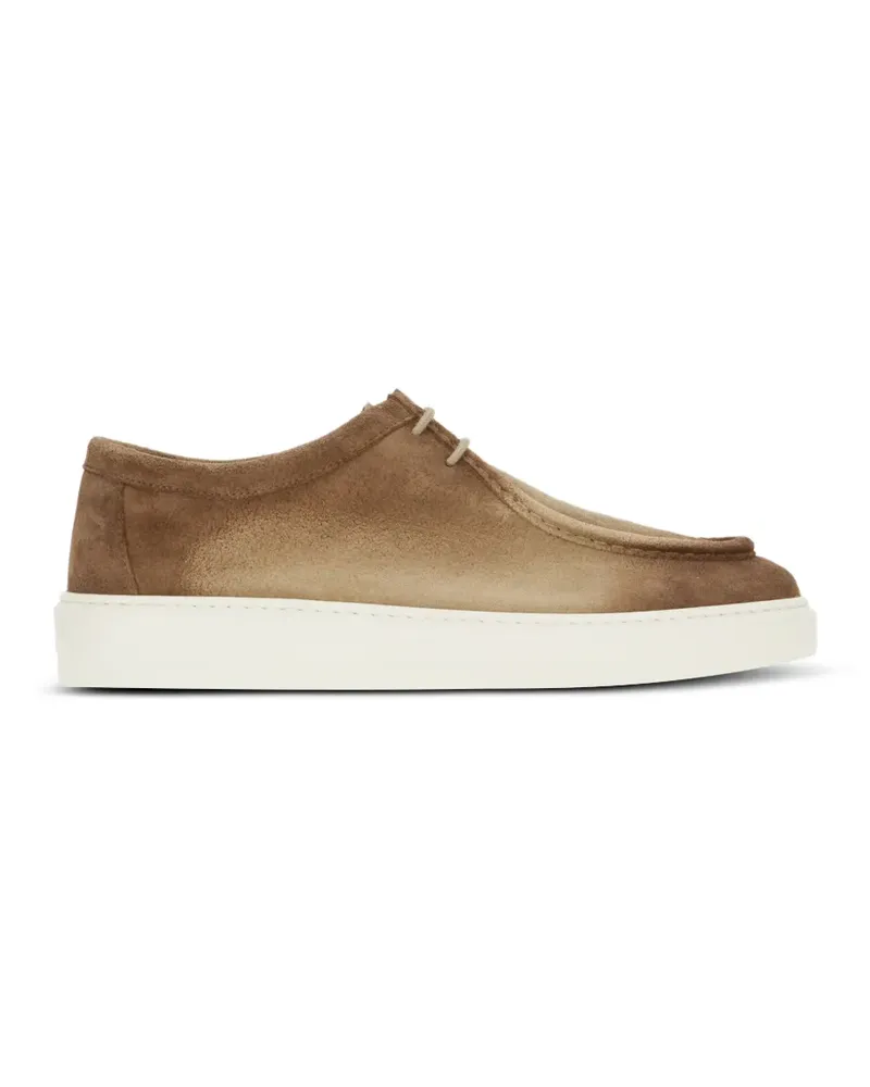 Doucal´s faded-effect suede oxford shoes - Braun Braun