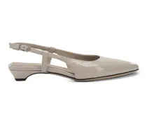 Greta patent leather slingback pumps - Nude