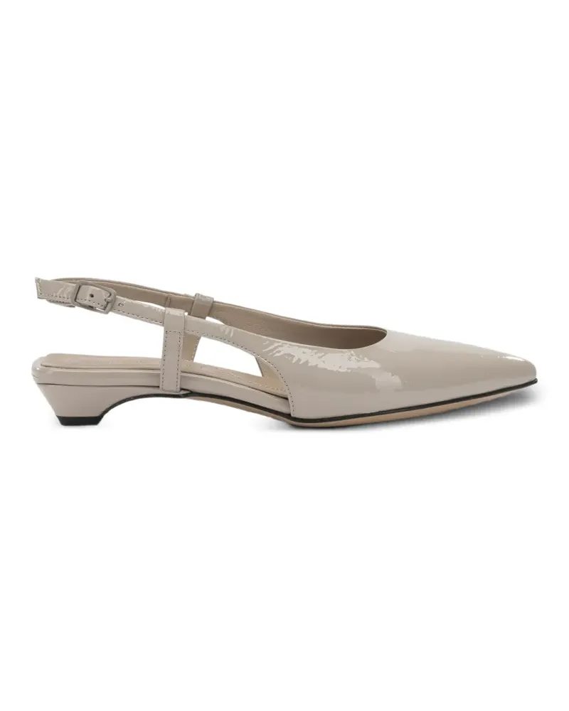 POMME D'OR Greta patent leather slingback pumps - Nude Nude