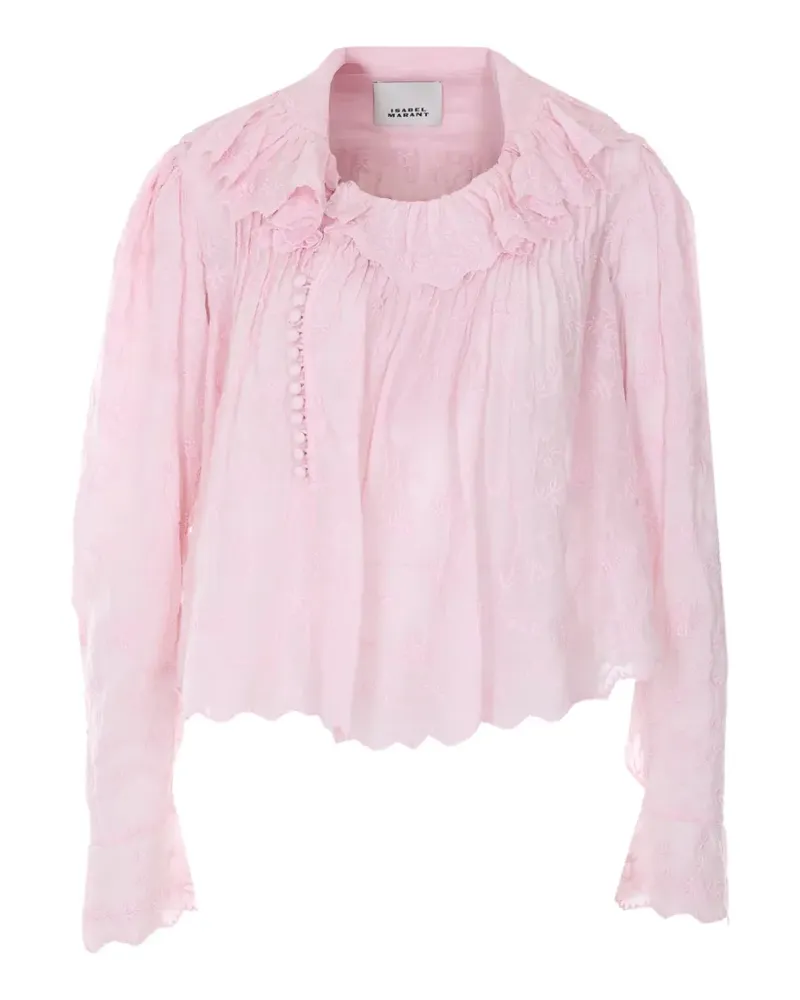 Isabel Marant Gerüschte Zelly Bluse - Rosa Rosa