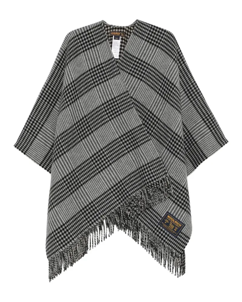 Woolrich Cape mit Fransen - Grau Grau