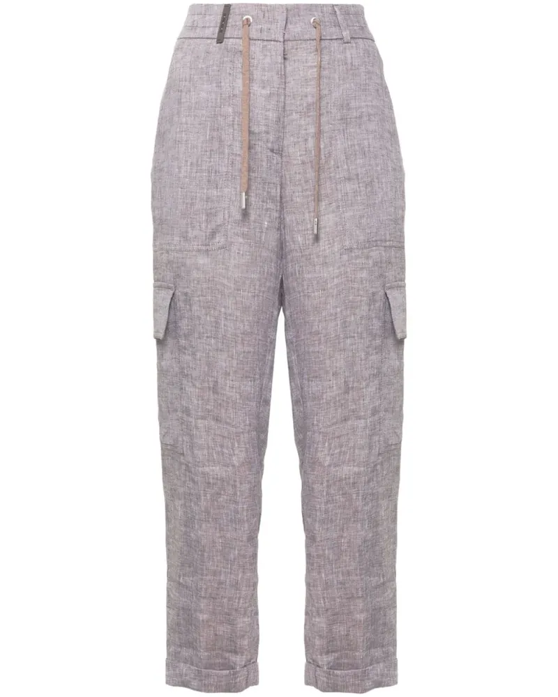 Peserico Cargohose aus Leinen - Nude Nude