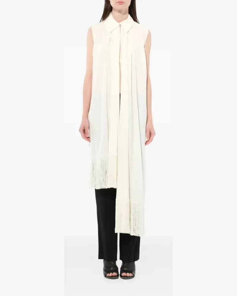 Givenchy Oberteil mit Fransensaum - Weiß Weiß