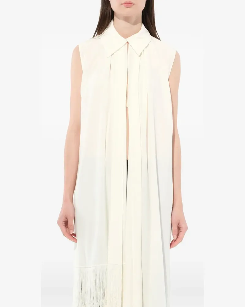 Givenchy Oberteil mit Fransensaum - Weiß Weiß