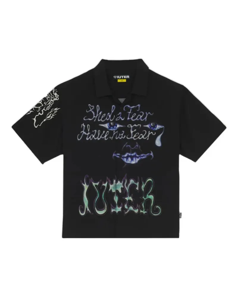 Iuter B.A.D Cuban Hemd mit Print - Schwarz Schwarz