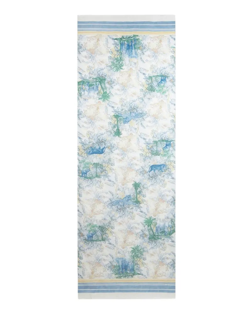 Etro Schal mit abstraktem Muster - Blau Blau