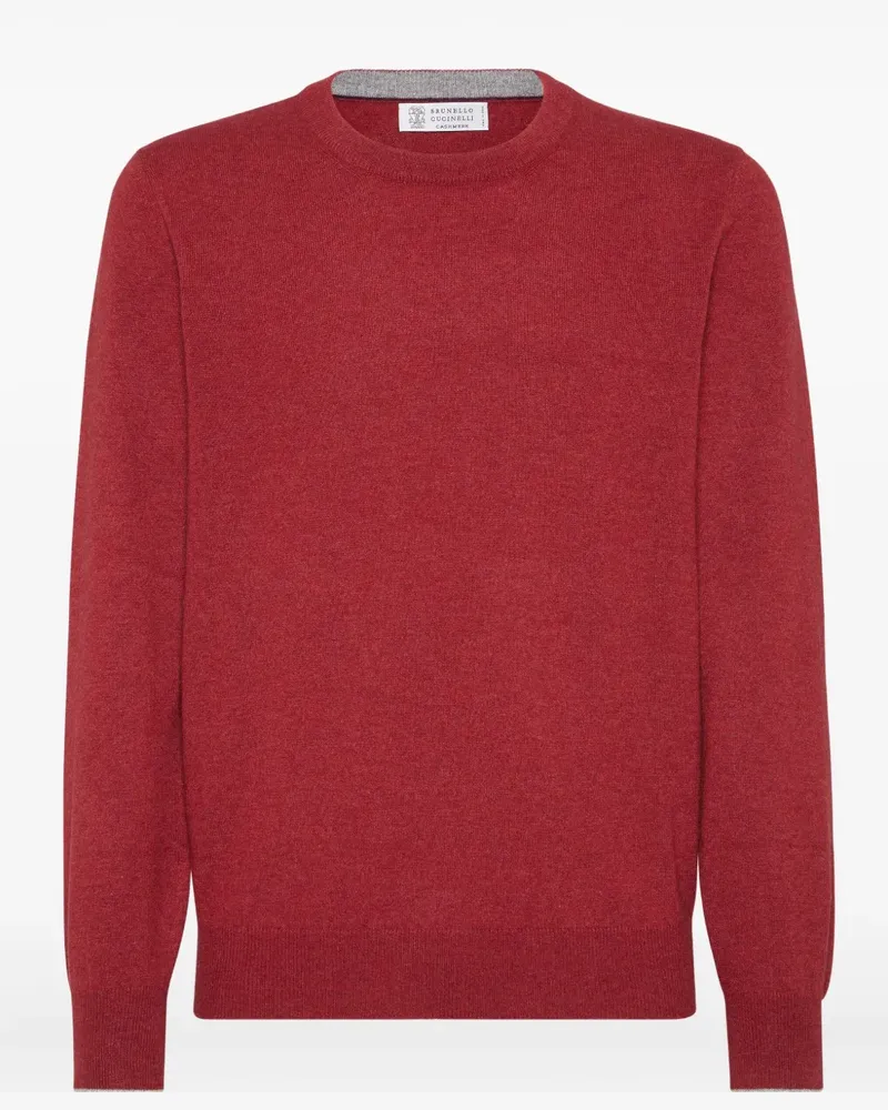 Brunello Cucinelli Klassischer Kaschmirpullover - Rot Rot