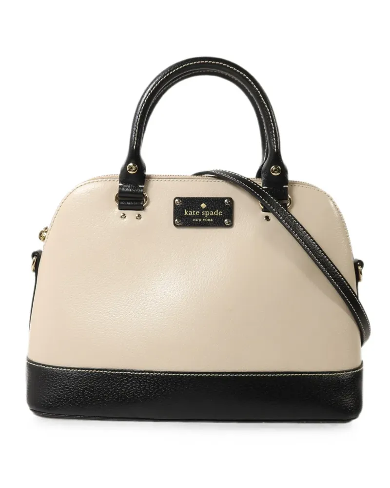 Kate Spade logo-plaque shoulder bag - Nude Nude