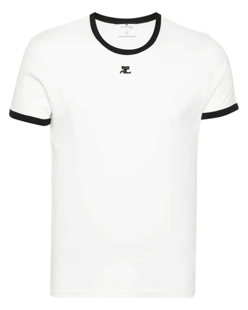 Courrèges Contrast T-Shirt Weiß