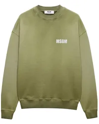 MSGM Sweatshirt mit Logo-Print Grün