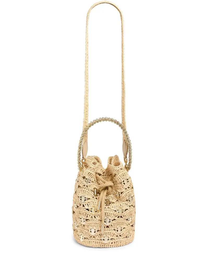 Paco Rabanne 1969 Raphia Wave Paco Beuteltasche - Nude Nude